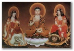 Samantabhadra Bodhisattva - Shakyamuni Buddha - Manjusri Bodhisattva