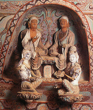 Shakyamuni Buddha and Many Jewels Buddha　法華會上釋迦牟尼佛與多寶如來